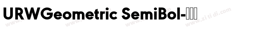 URWGeometric SemiBol字体转换